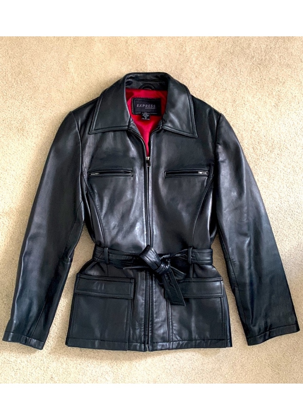 Express Black Leather Jacket